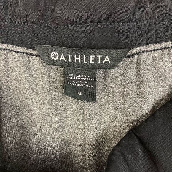 Athleta Black‎ Camouflage Brooklyn Lined Camo Jogger Sweat Pants Athleisure sz 8 - Picture 4 of 11
